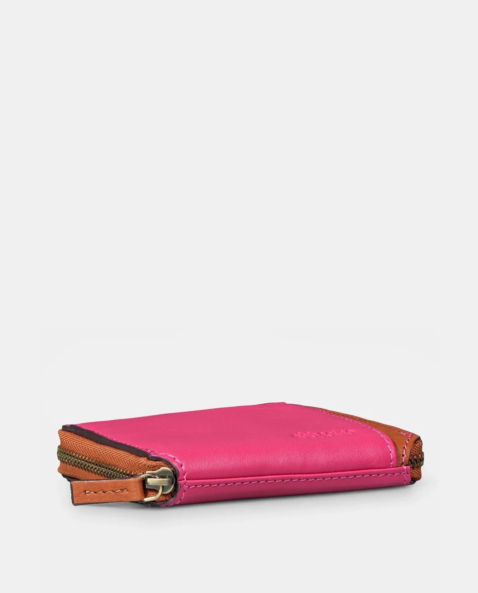 Tarjetero de mujer en piel fucsia - Imagen 6
