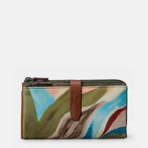 Cartera grande de mujer en piel estampada