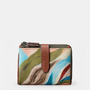 Cartera pequeña de mujer en piel estampada