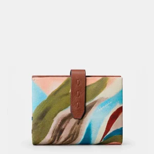 Tarjetero de mujer en piel estampada