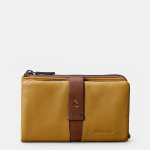 Cartera mediana de mujer en piel ámbar