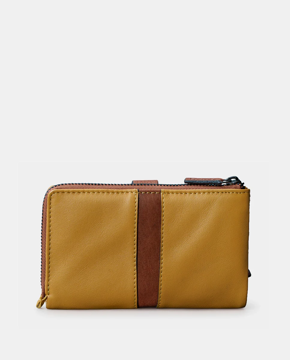 Cartera mediana de mujer en piel ámbar - Imagen 5