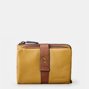 Cartera pequeña de mujer en piel ámbar