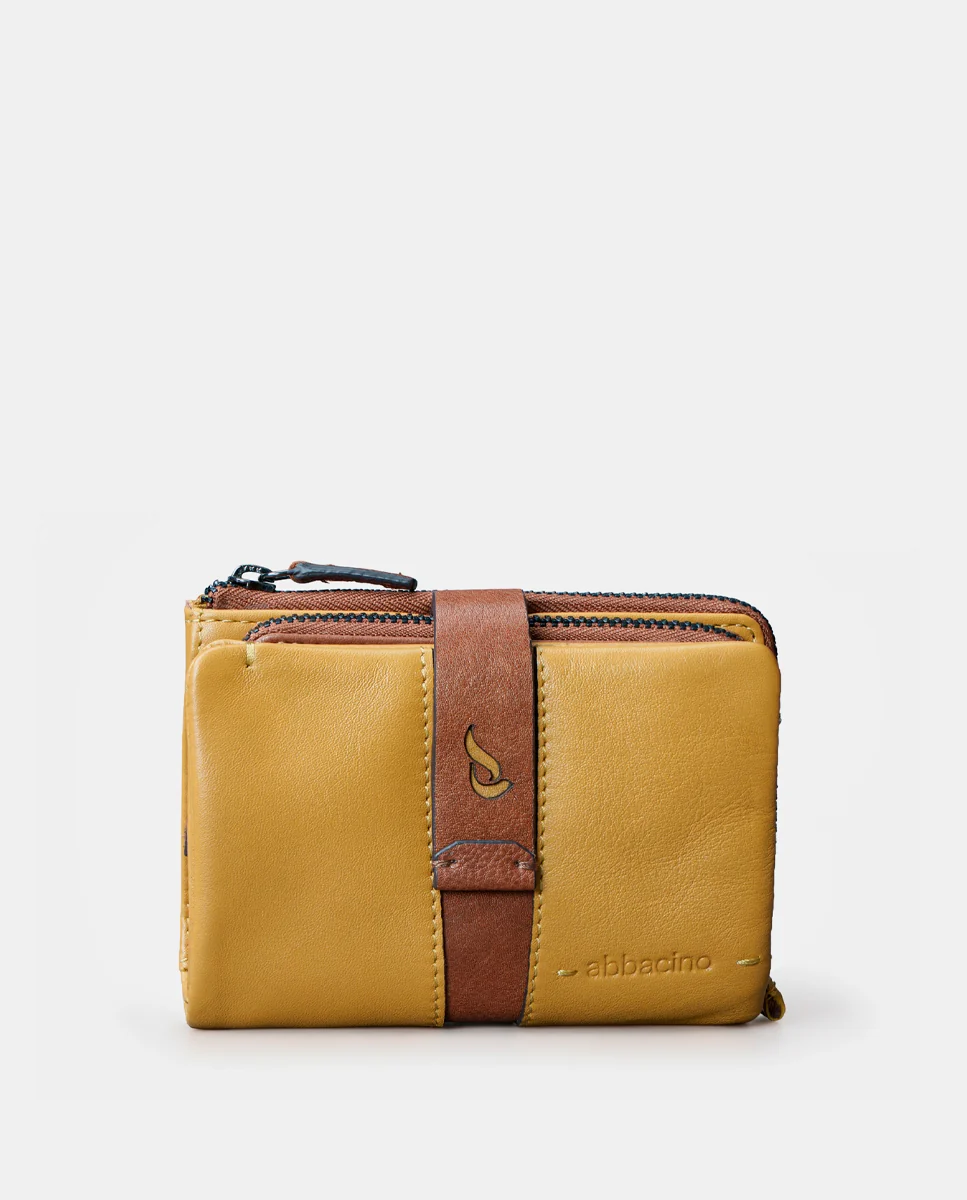 Cartera pequeña de mujer en piel ámbar