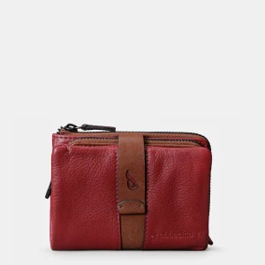 Cartera pequeña de mujer en piel roja