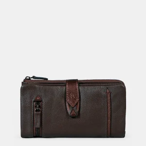 Cartera grande de mujer en piel marrón