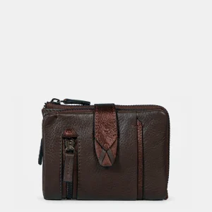 Cartera pequeña de mujer en piel marrón