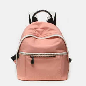 Mochila de mujer en tejidos reciclados coral