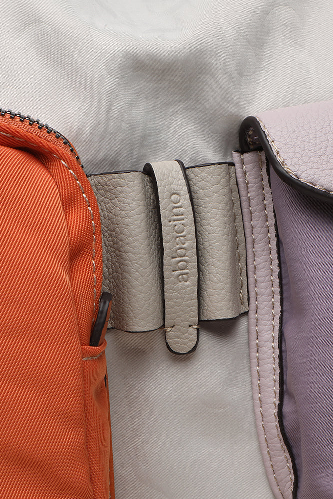 Bolso shopper de mujer en nylon beige - Imagen 8
