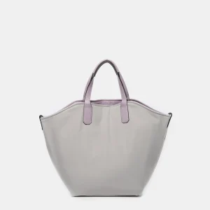 Bolso shopper de mujer reversible en gris