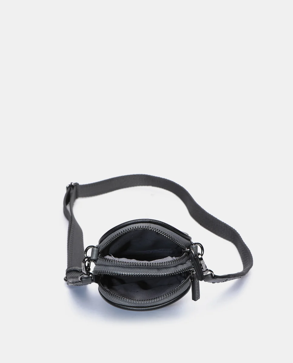 Bolso para el móvil en materiales reciclados y acolchados gris - Imagen 6