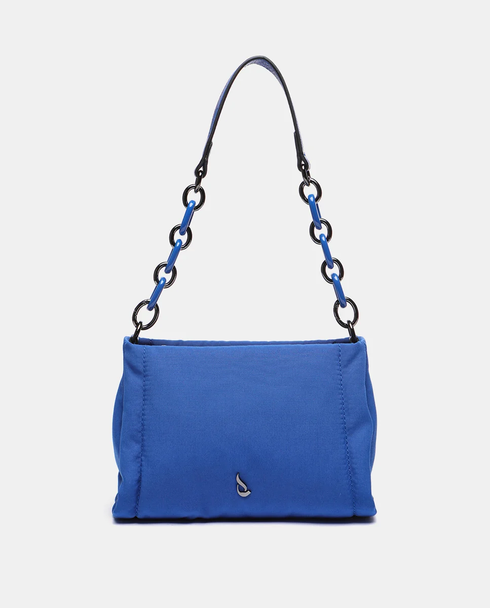 Bolso de hombro de nylon en azul - Imagen 2