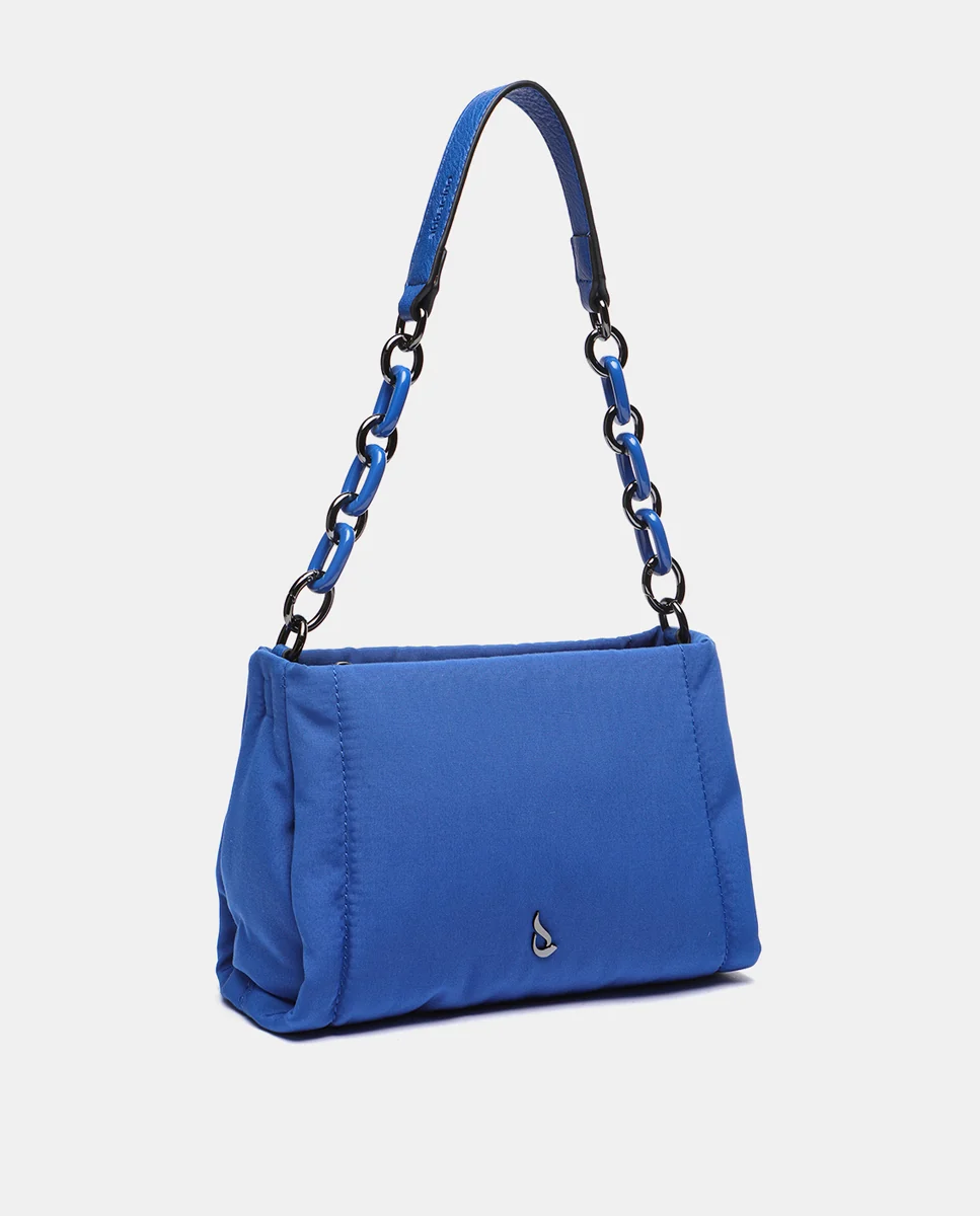 Bolso de hombro de nylon en azul - Imagen 4