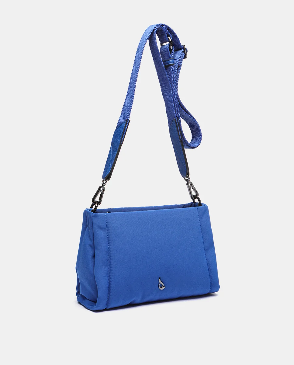 Bolso de hombro de nylon en azul - Imagen 7
