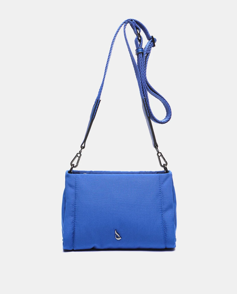 Bolso de hombro de nylon en azul - Imagen 8
