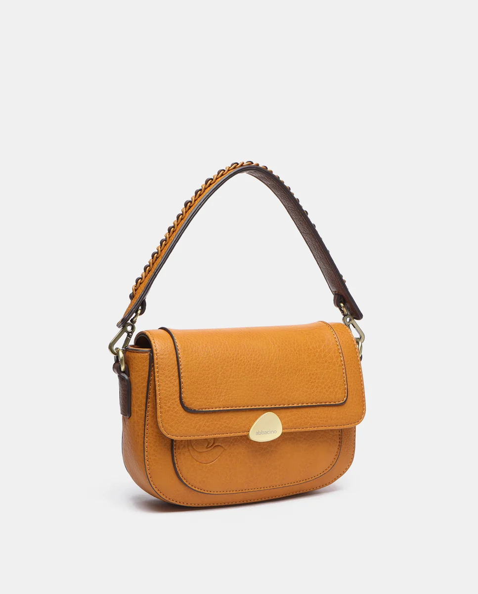 Bolso de hombro en materiales reciclados ámbar - Imagen 4
