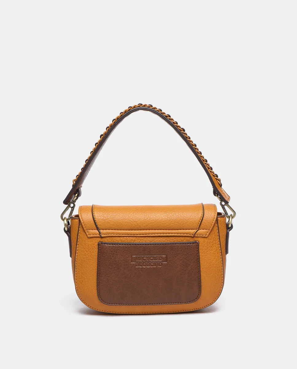 Bolso de hombro en materiales reciclados ámbar - Imagen 5