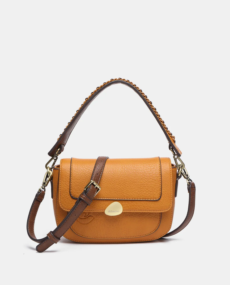Bolso de hombro en materiales reciclados ámbar - Imagen 6