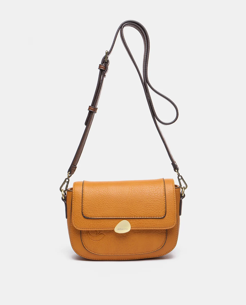 Bolso de hombro en materiales reciclados ámbar - Imagen 8