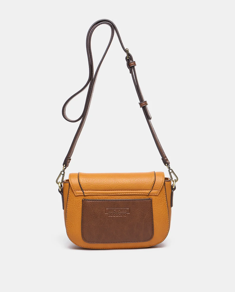 Bolso de hombro en materiales reciclados ámbar - Imagen 9