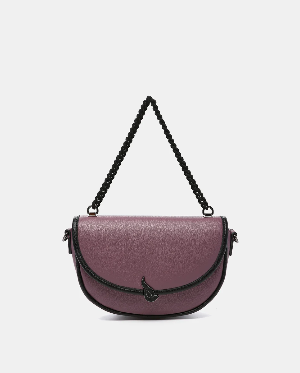 Bandolera media luna en materiales reciclados morada - Imagen 7