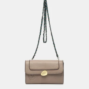 Bandolera en materiales reciclados taupe