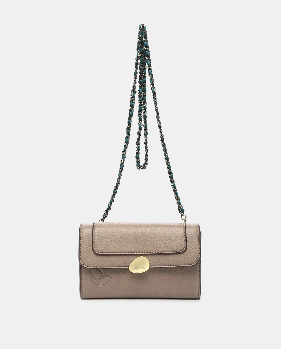 Bandolera en materiales reciclados taupe - Imagen 2