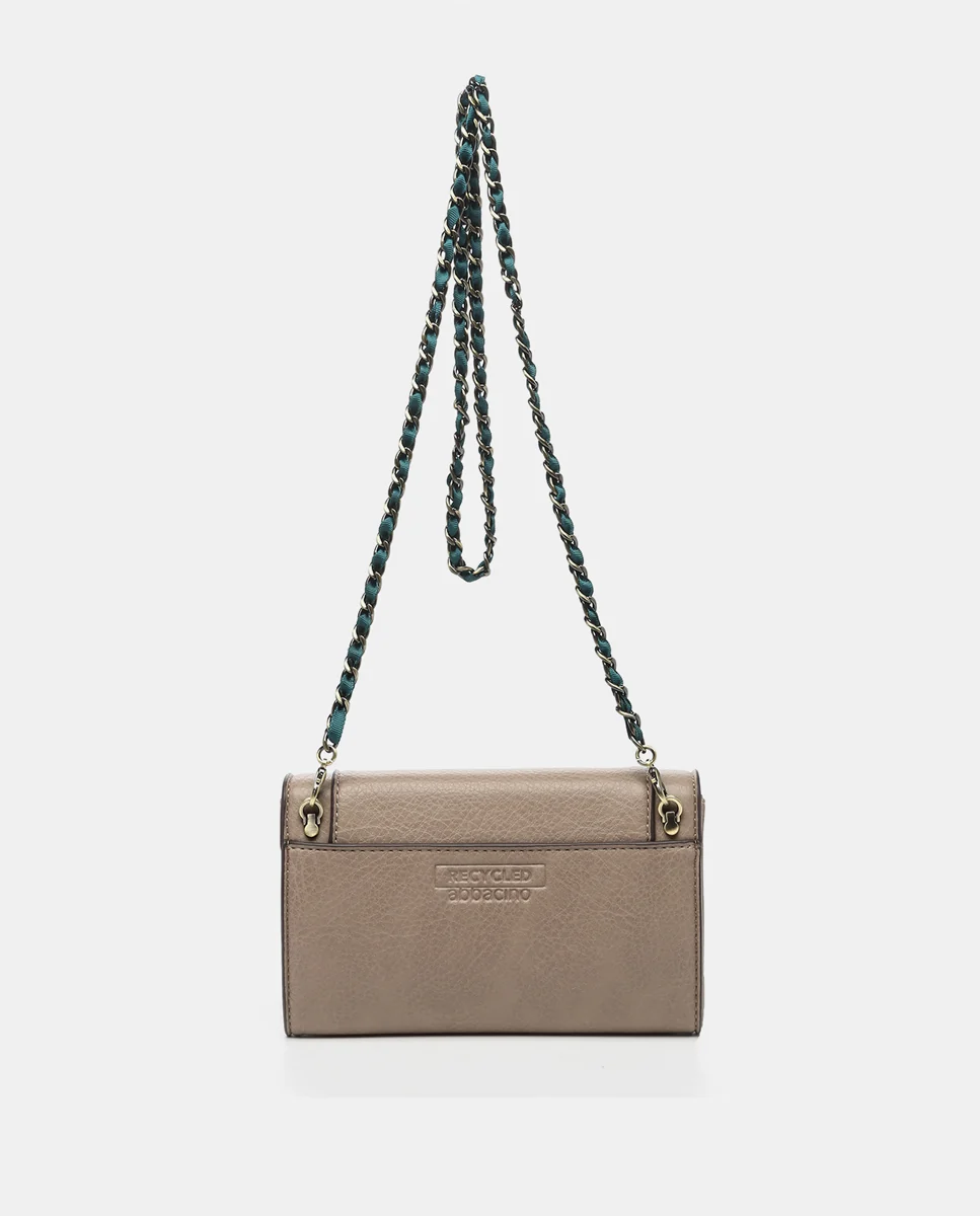 Bandolera en materiales reciclados taupe - Imagen 4