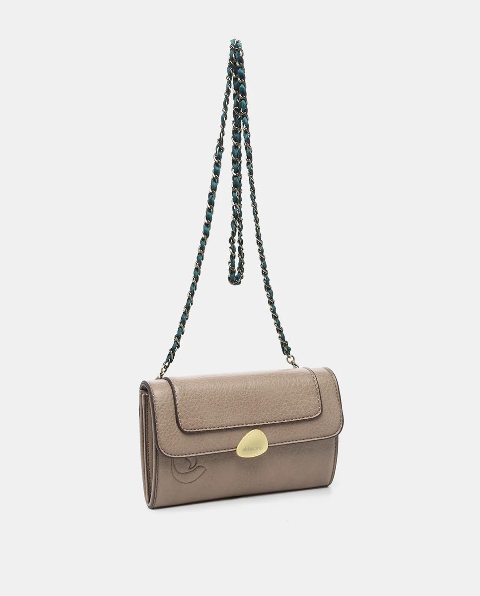 Bandolera en materiales reciclados taupe - Imagen 6