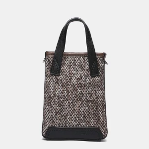 Bolso de mano de tweed en marrón