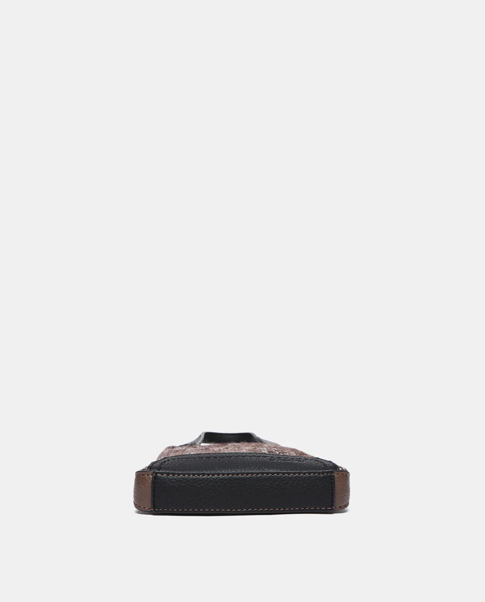 Bolso de mano de tweed en marrón - Imagen 6