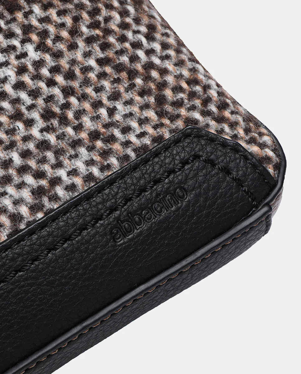 Bolso de mano de tweed en marrón - Imagen 8