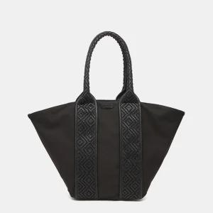 Bolso shopper en materiales reciclados en negro