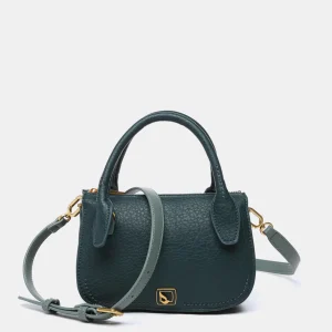Bolso de mano pequeño en materiales reciclados azul