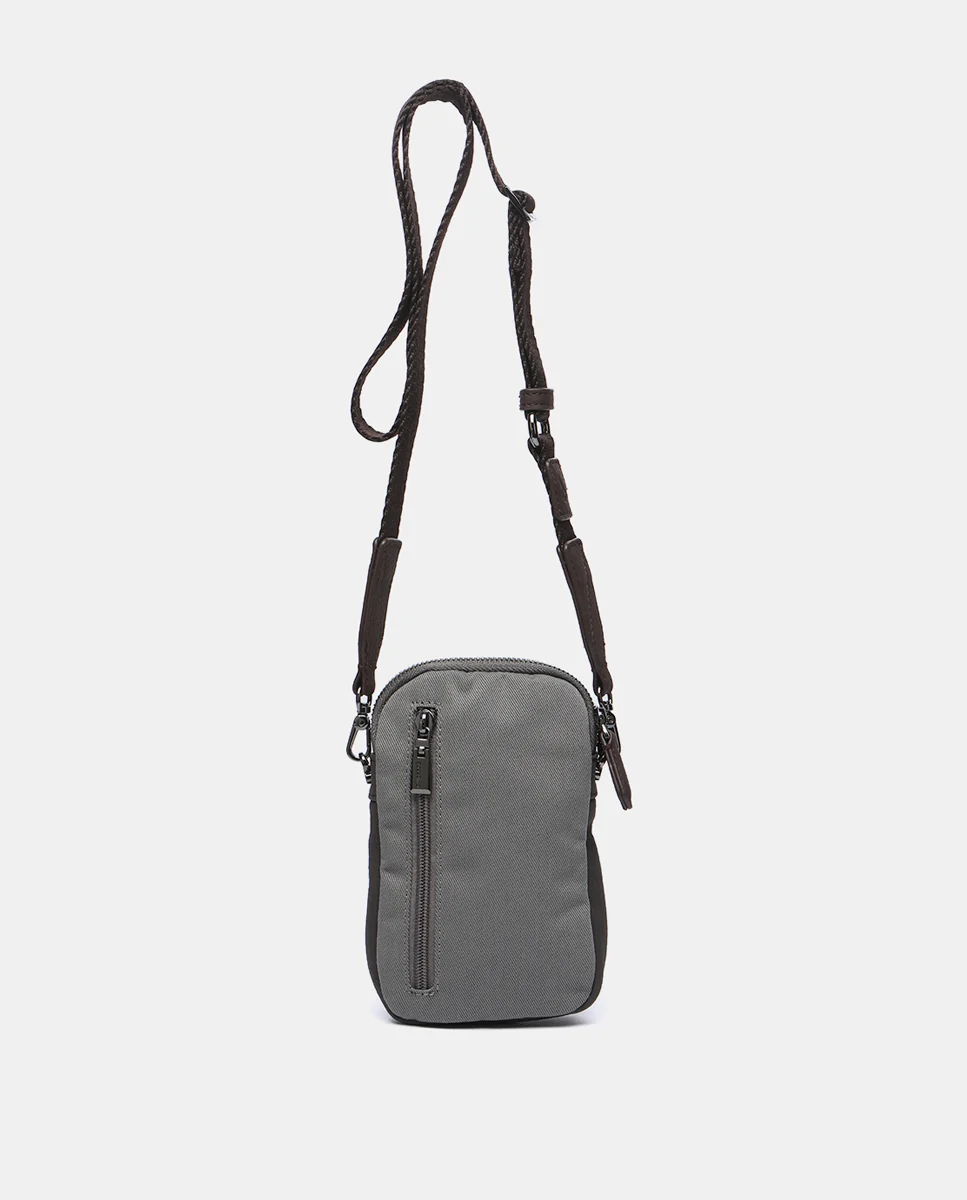Bolso para el móvil en materiales reciclados gris - Imagen 5