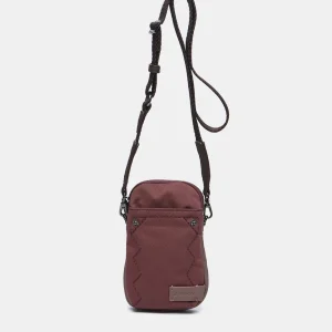 Bolso para el móvil en materiales reciclados burdeos