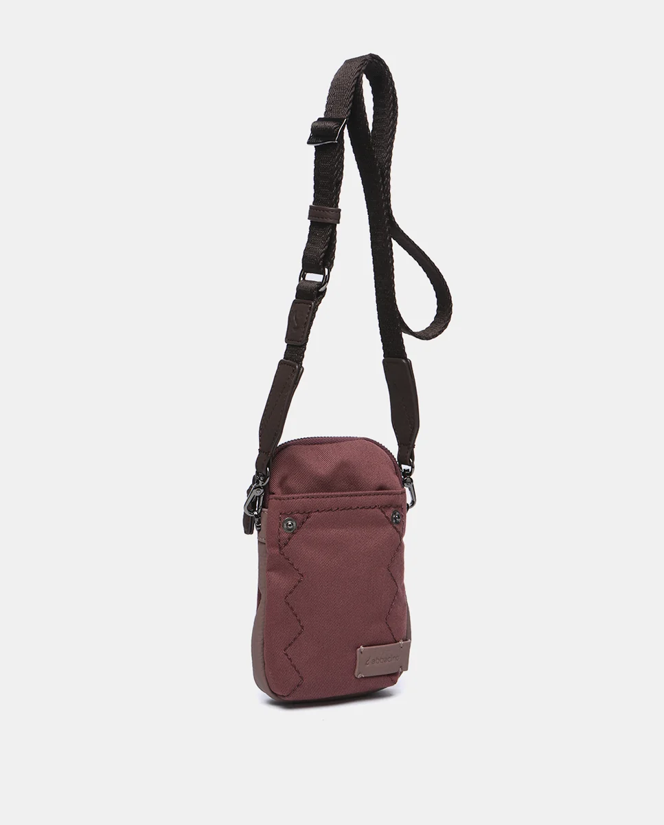 Bolso para el móvil en materiales reciclados burdeos - Imagen 3