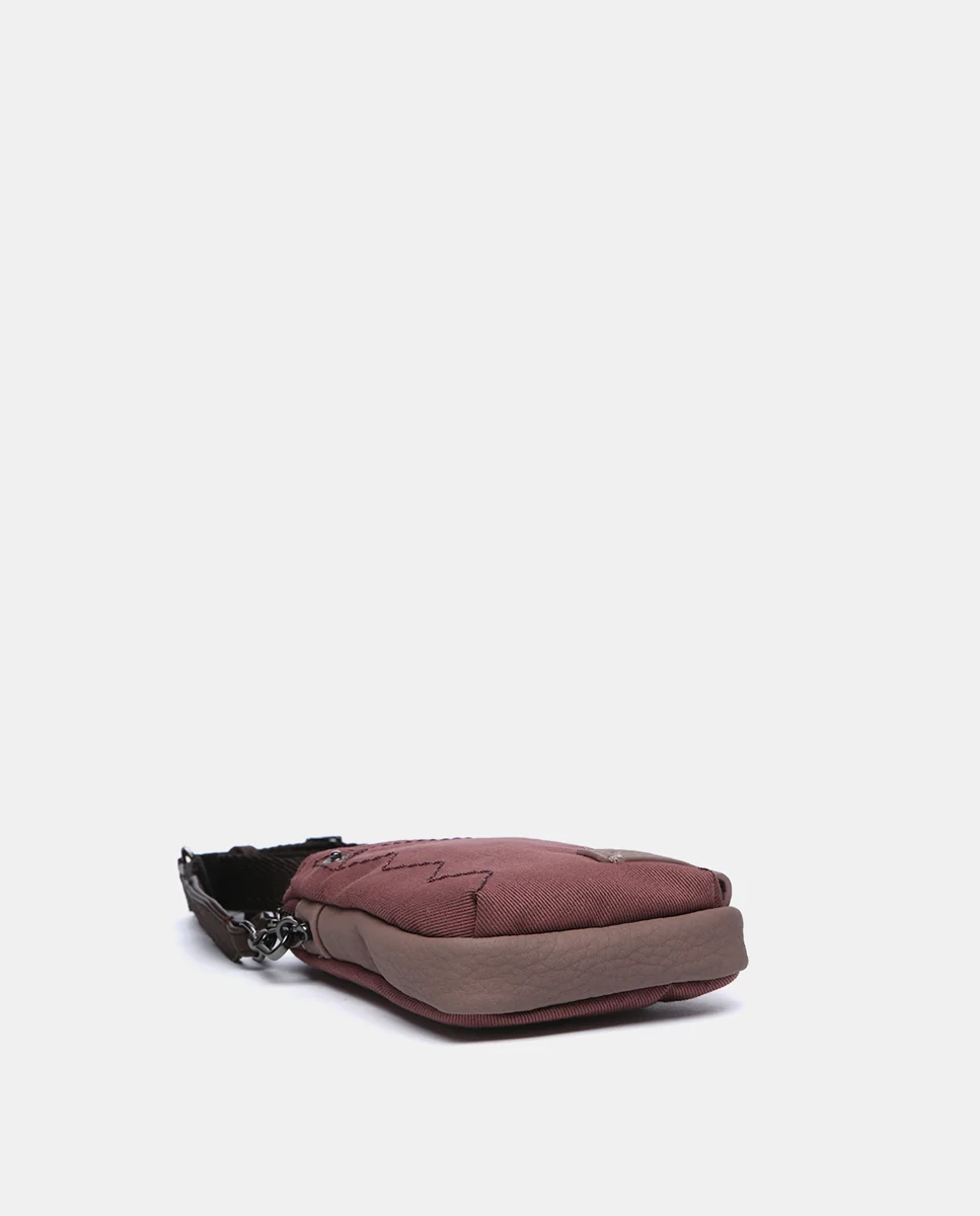Bolso para el móvil en materiales reciclados burdeos - Imagen 5
