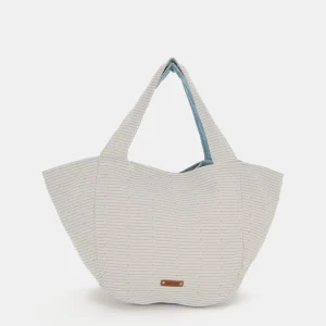 Bolsa de playa con estampado en azul