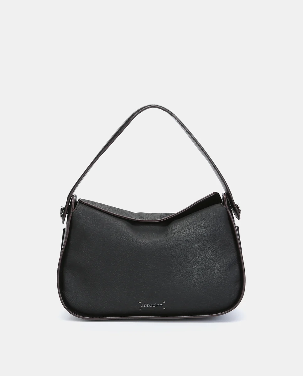 Bolso de hombro pequeño en materiales reciclados negro - Imagen 3