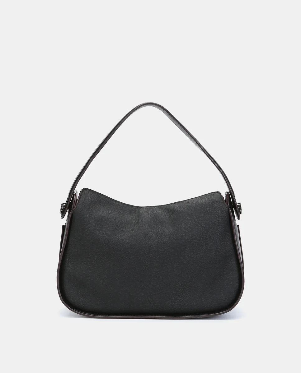 Bolso de hombro pequeño en materiales reciclados negro - Imagen 4