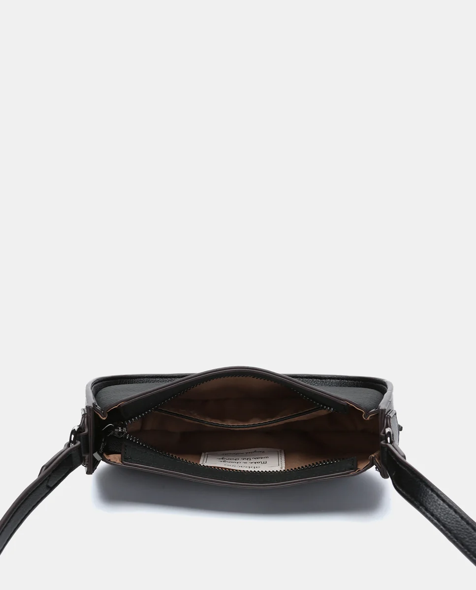 Bandolera en materiales reciclados negro - Imagen 7