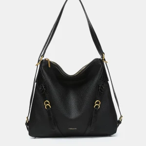 Bolso multifuncional en materiales reciclados negro