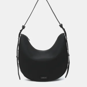 Bolso de hombro en materiales reciclados negro