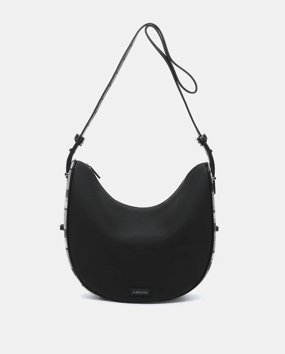 Bolso de hombro en materiales reciclados negro - Imagen 5