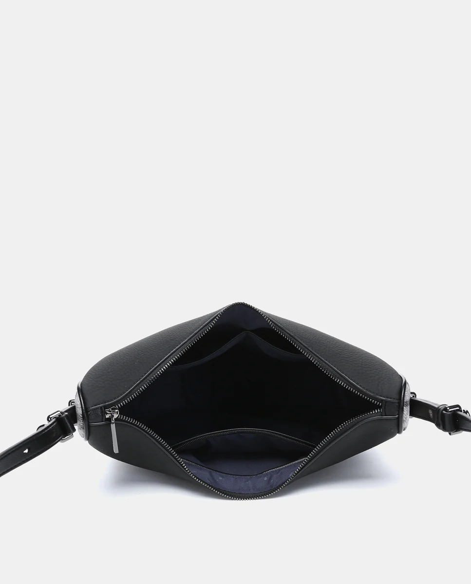 Bolso de hombro en materiales reciclados negro - Imagen 7
