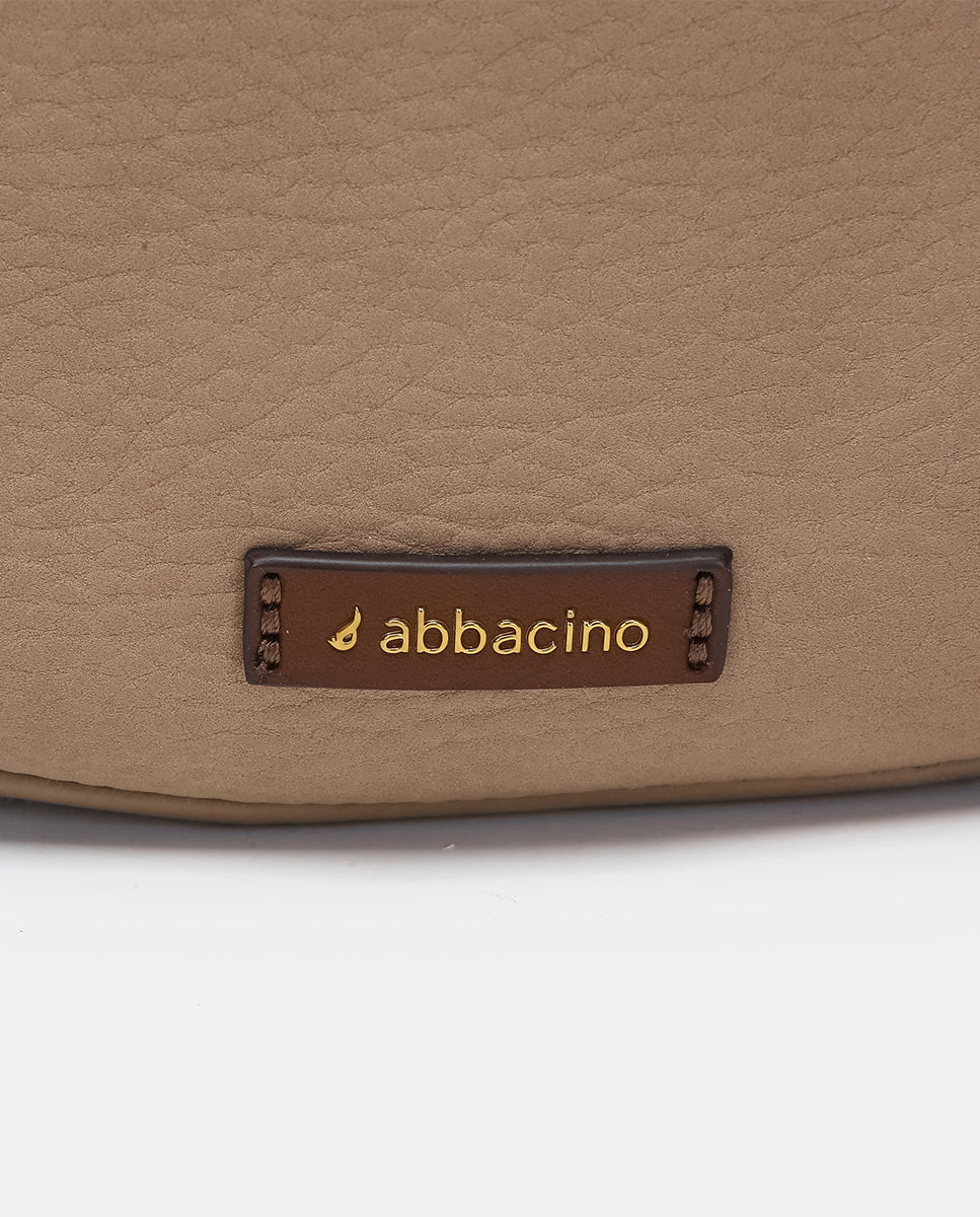 Bolso de hombro en materiales reciclados taupe - Imagen 8