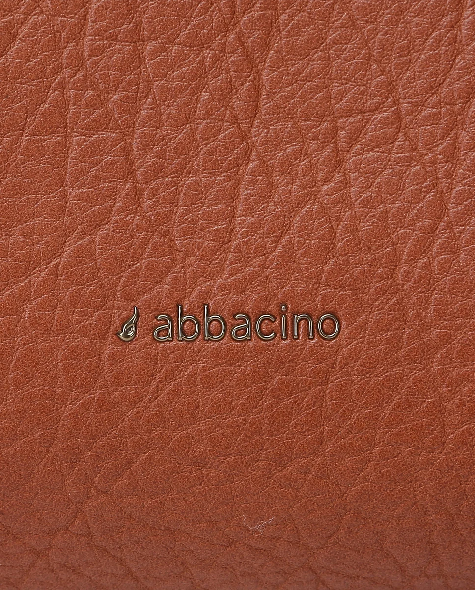 Bolso de hombro en materiales reciclados cognac - Imagen 7
