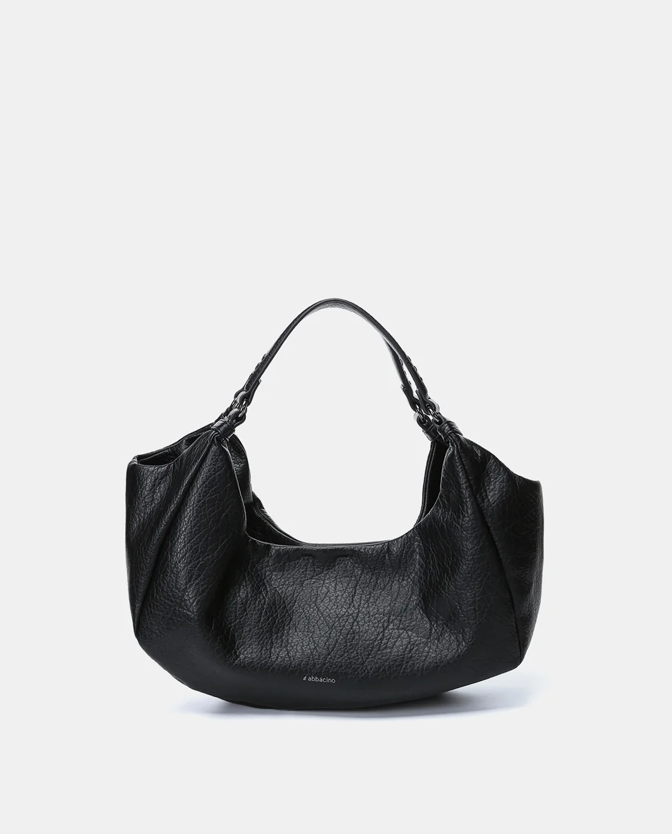 Bolso de mano en materiales reciclados negro