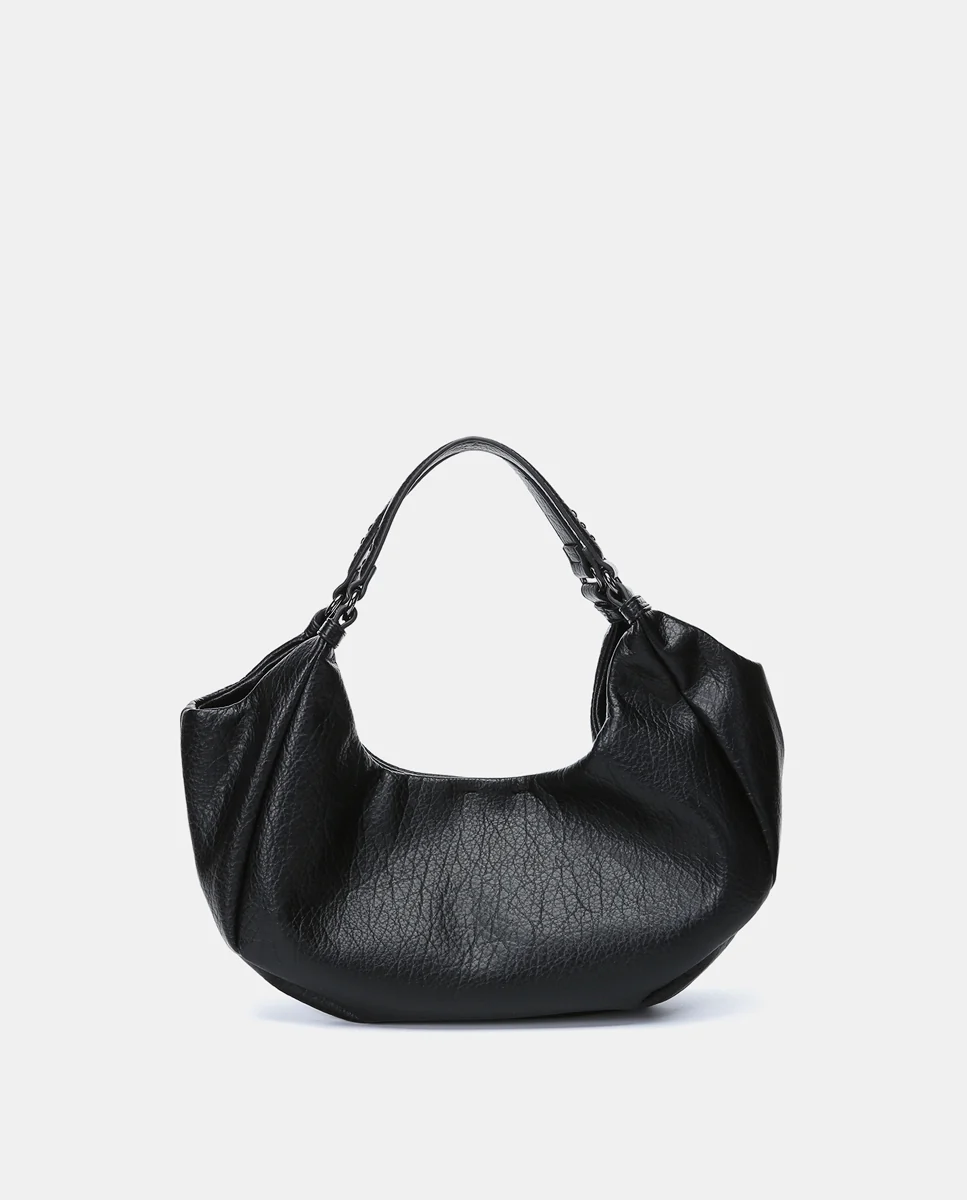 Bolso de mano en materiales reciclados negro - Imagen 4